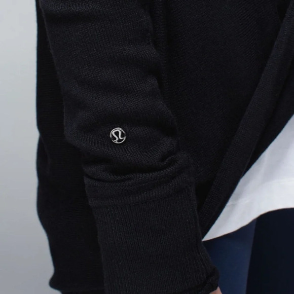 Lululemon Iconic Sweater Wrap cashmere blend lightweight long sleeve top - Picture 4 of 16